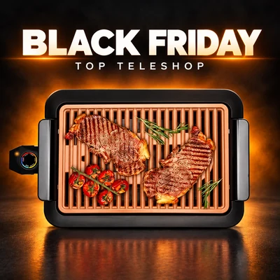 Oferta Grătar electric fara fum Deluxe Smokeless Grill -NO-STICK TITANIUM COPPER