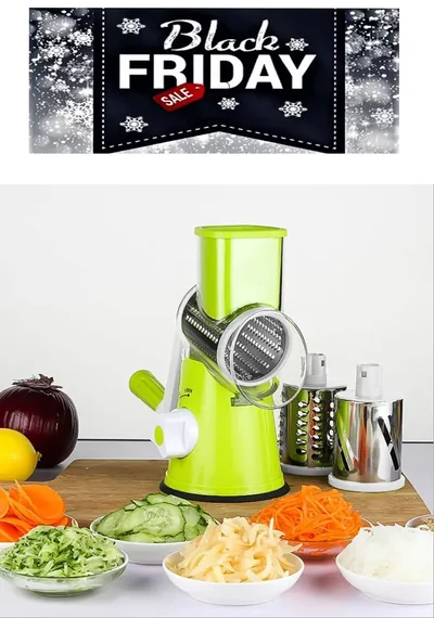 Top Slicer – Razatoare manuala cu 3 lame rotative din inox, pentru legume si fructe