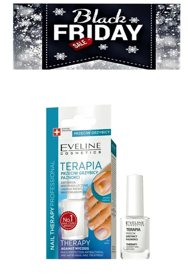 Tratament pentru unghii Eveline Cosmetics împotriva micozei și infecțiilor fungice, 12 ml