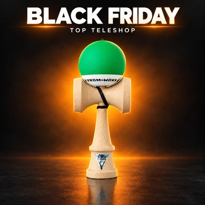 Kendama Krom POP – rubber – Verde Inchis