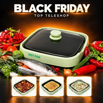 Hot Pan – tigaie electrică + set de cuțite cadou