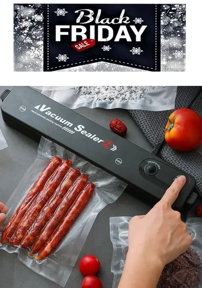 Aparat de sigilat si vidat Vacuum Sealer S, 90W – 5 pungi vidat Cadou