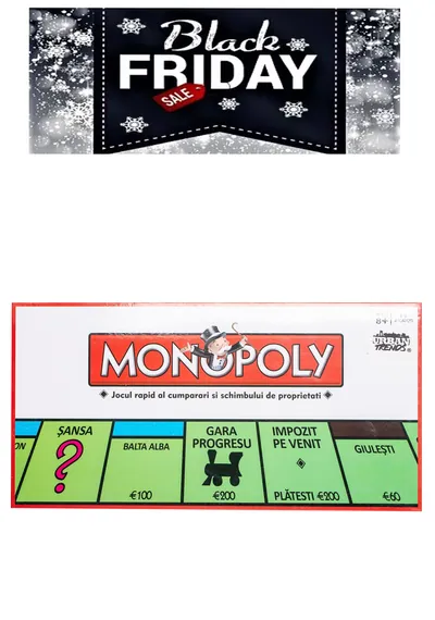 Joc Monopoly București, accesorii incluse, +8 ani