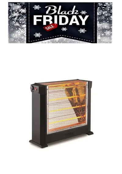 Oferta – Incalzitor cu 4 rezistente Negru, putere 2200W, sistem de siguranta in cazul rasturnarii