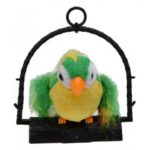 Jucarie interactiva, papagalul vorbitor in colivie , repeta tot ce aude, 15cm, Baterii incluse, Oferte Shop