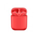 Casti audio I100S, Wireless, Bluetooth 5.0, Touch Control, Bass, dock de incarcare inclus, Rosu, Oferte Shop