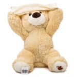 Jucarie de plus interactiva, ursuletul crem , repeta tot ce aude, 25 cm, Baterii incluse, Oferte Shop