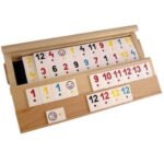 Joc remi, Rummy clasic de lemn cu piese de plastic, Oferte Shop