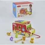 Jucarie din lemn , trenuletul educativ xilofon , puzzle colorat , Oferte Shop