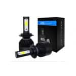 Set 2 LED-uri auto, H7, 72W , 8000Lm, 6500k, alb rece, S2 black edition, Oferte Shop