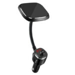 Suport telefon pentru masina cu incarcare wireless QI, Fast Charge, Bluetooth 5.0, Modulator FM, USB, Hands Free, Oferte Shop