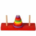 Set Puzzle Educational, din Lemn, Coloane infinite multicolore, 18x7 cm, New Generation by Oferte Shop