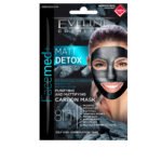 Set 3 x Masca de fata, Eveline Cosmetics, MATT DETOX 8in1, 10 ml, Oferte Shop