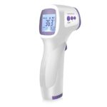 Termometru KlaussTech pentru adulti sau copii cu Infrarosu,Functii multiple , Utilizare fara contact , Zona fruntii , Functie alarma , LCD Display , Culoare Alb