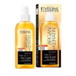 Ulei de par, Eveline Cosmetics, 8 in 1 Argan + Keratina, Elixir of Gold, 150 ml